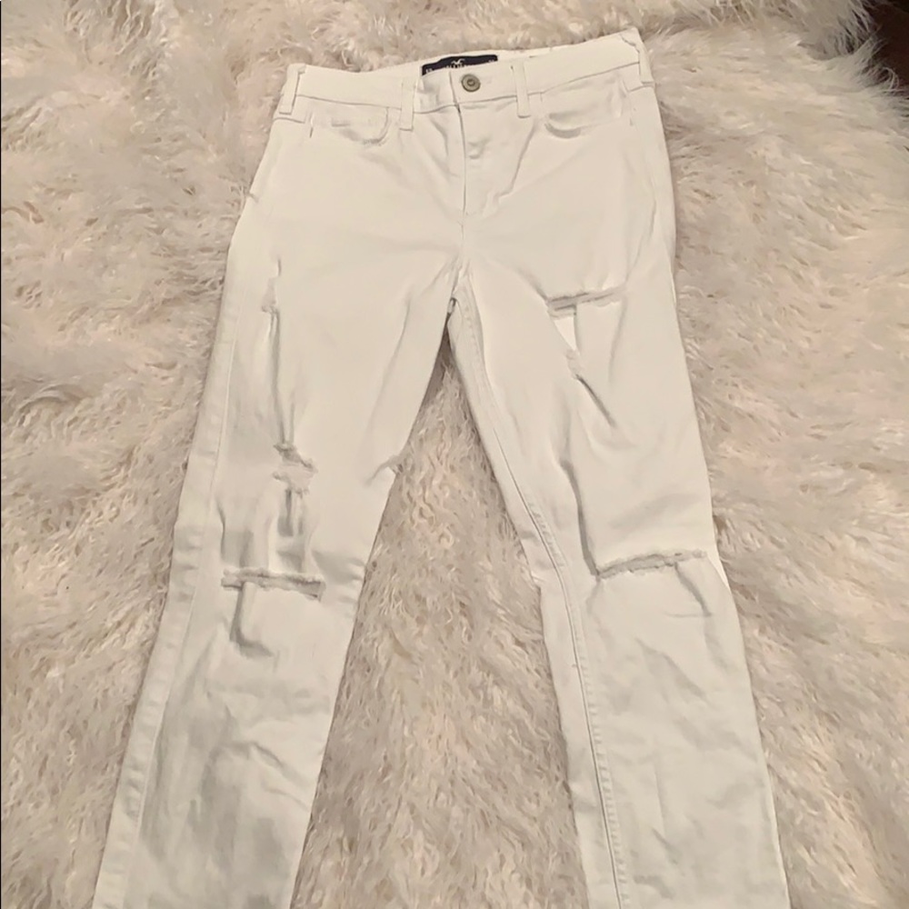 High-Rise Super Skinny Classic Stretch White Jeans